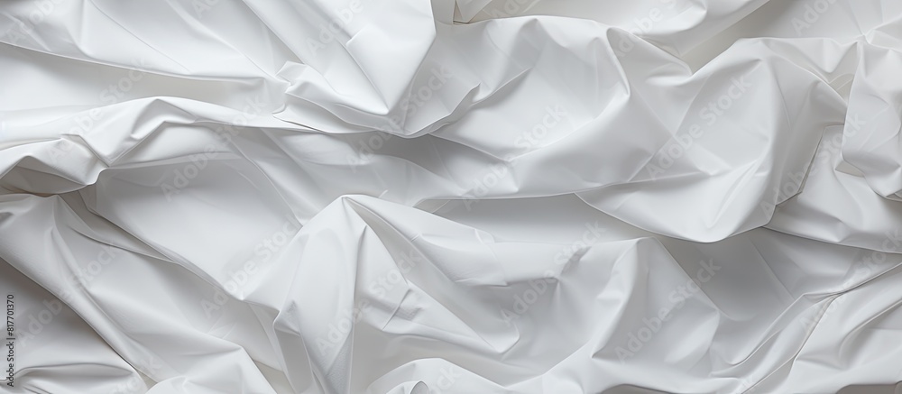 An image of crumpled white paper creating an abstract background with ample copy space An image of crumpled white paper creating an abstract background with ample copy space