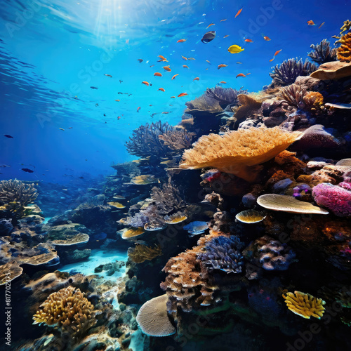 Sea or ocean underwater world.