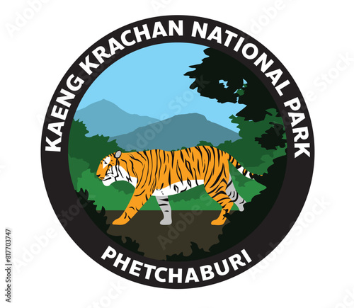 Kaeng Krachan National Park Thailand Vector Logo