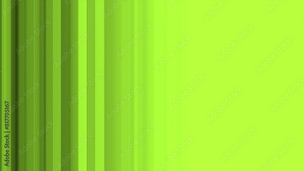 Elegant Lime green color stripes repeating shapes appearing and disappearing futuristic geometrical background