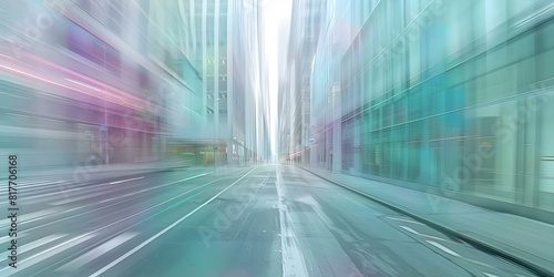 Abstract Blurry Street Background with Copy Space for Text. Concept Street Photography  Blurry Background  Abstract Art  Copy Space  Urban Cityscape
