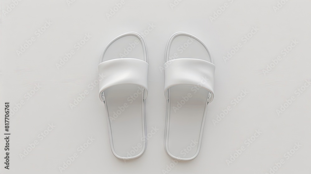 Ethereal White Slippers Dancing on Pure White Ground Ethereal White Slippers Dancing on Pure White Ground