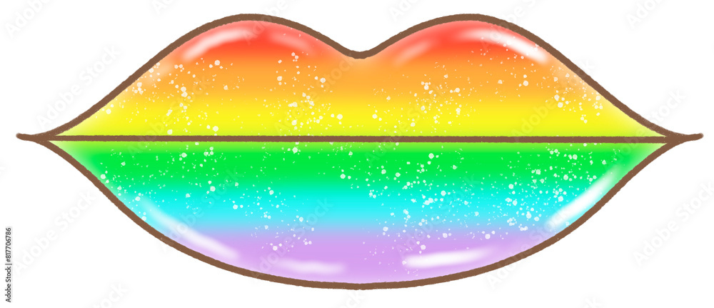 pride month concept rainbow lip pride month concept rainbow lip
