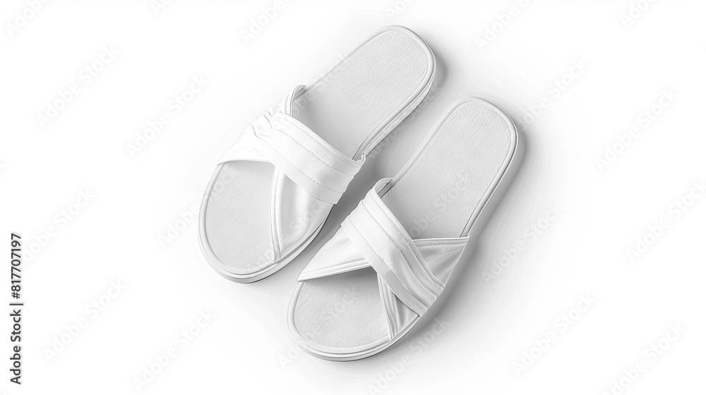 Ethereal White Slippers Dancing on Pure White Ground Ethereal White Slippers Dancing on Pure White Ground