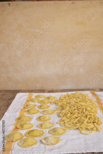 handmade tagliatelle and ravioli