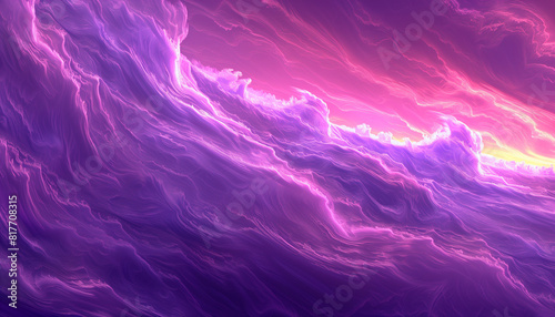 Royal purple twilight skies forming a smoothly transitioning, repetitive abstract pattern