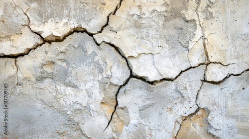 Cracked Concrete Wall Texture Close-Up © Wan