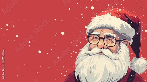 Santa Claus on red background Vector style vector design