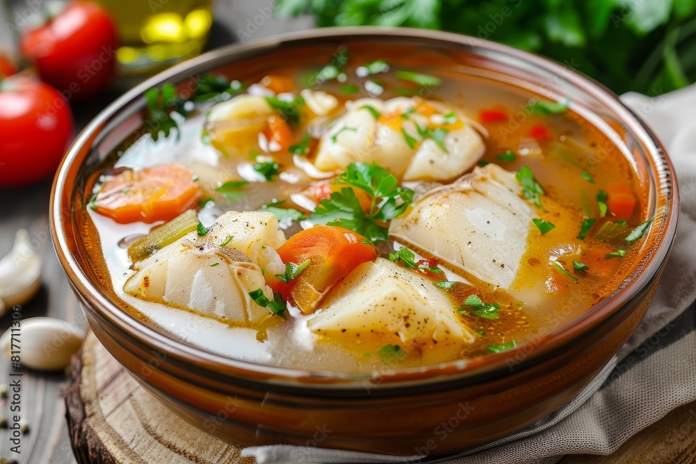 Cod and vegetable soup Cod and vegetable soup