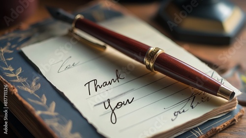 Wallpaper Mural white sheet of paper with inscription " Love you" and pen Torontodigital.ca