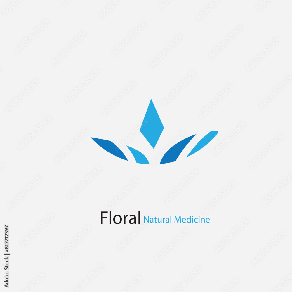 Abstract symbol of logo, Design for Natural Medicine Hospital  Medical emergency logo design, logotype for medical pharmacy.vector floral illustration.eps 10.
