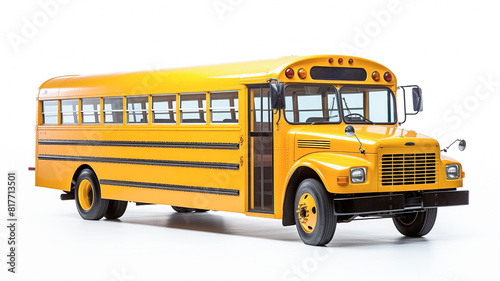 School bus isolated on white background. 