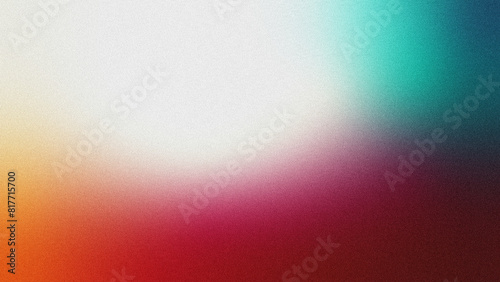 Abstract colorful vibrant background with grainy texture. Vintage minimalist backdrop design for poster, cover, wallpaper, banner in a modern trendy style.