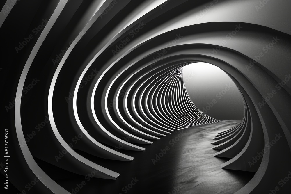 Modern abstract lines in black and white Modern abstract lines in black and white