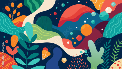 abstract organic shapes background