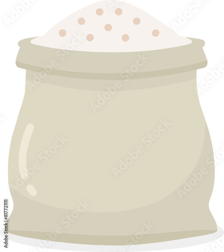bag of powder and flour isolated