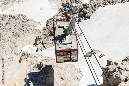 funicular goes up the mountains