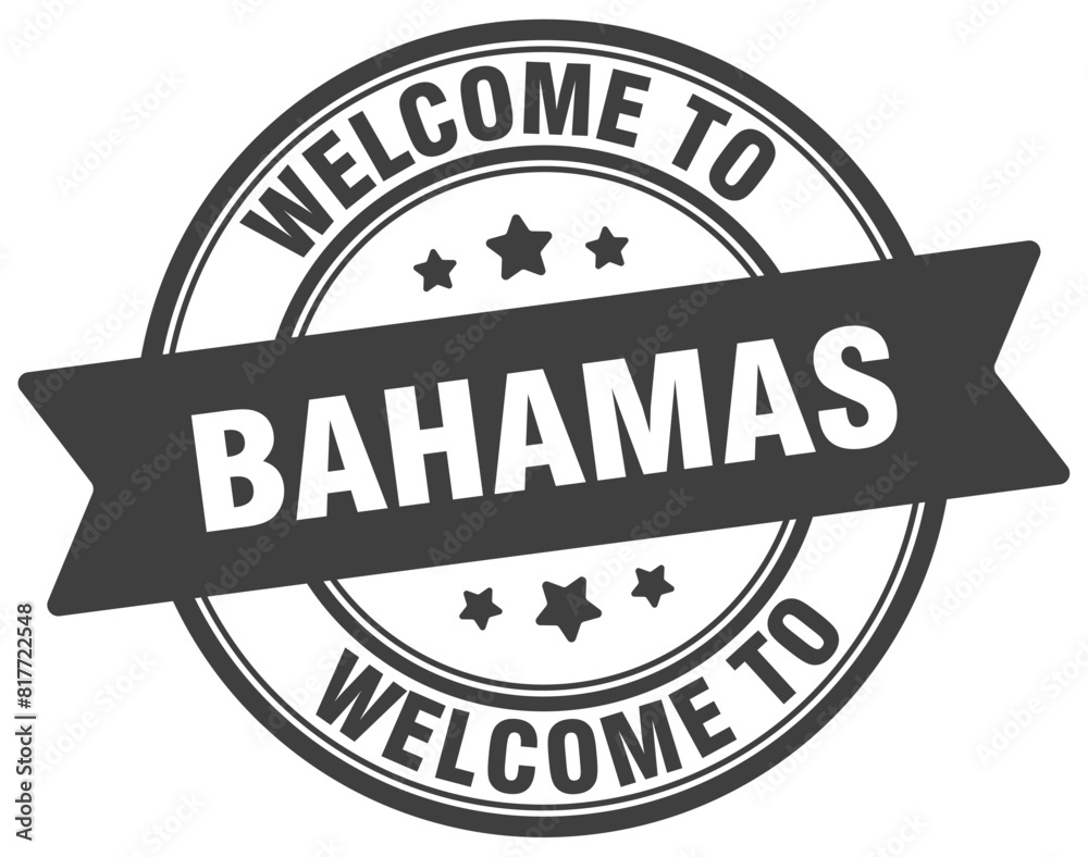 Fototapeta premium Welcome to Bahamas stamp. Bahamas round sign