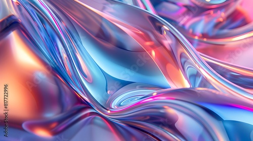 A close up of a shiny liquid substance with a blue background