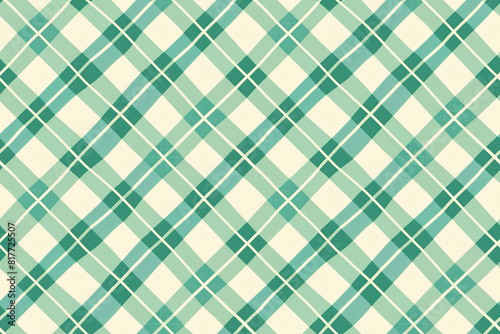 Wallpaper Mural Plaid pattern in green and white tones Torontodigital.ca