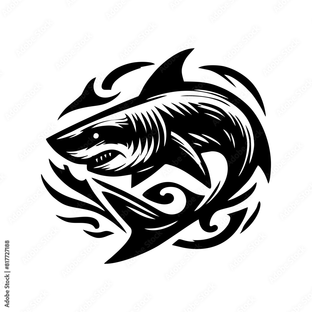 Black Shark logo design vector Black Shark logo design vector