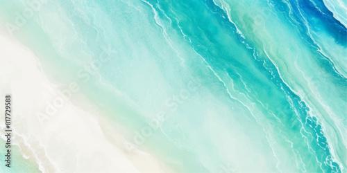 Wallpaper Mural abstract soft blue and green abstract water color ocean wave texture background. Banner Graphic Resource as background for ocean wave and water wave abstract graphics	 Torontodigital.ca