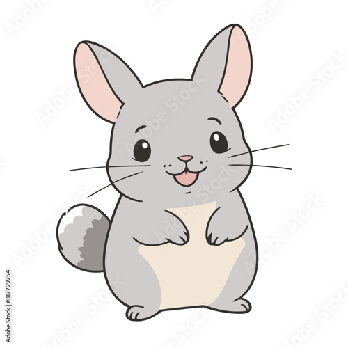 Cute Chinchilla for kids books vector illustration