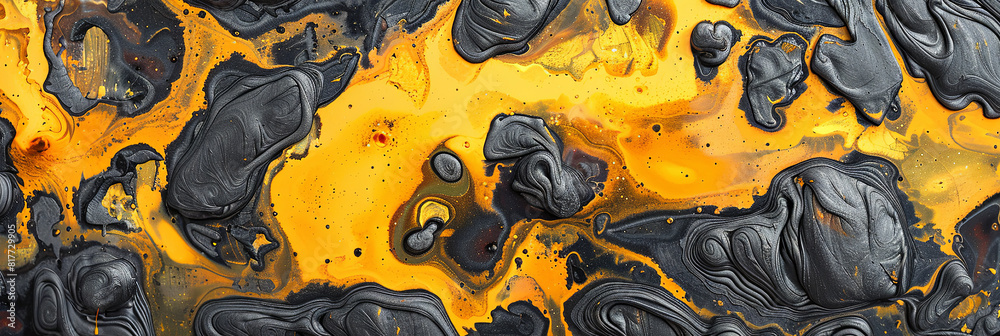 abstract background of yellow lava, generative AI abstract background of yellow lava, generative AI