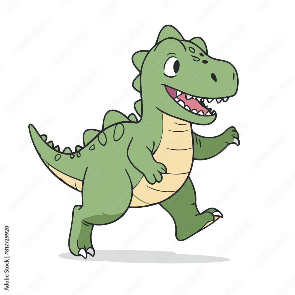 Cute Dino for children's bedtime stories vector illustration