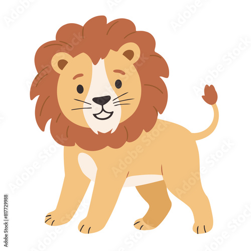 Cute Lion for kids' storybook vector illustration