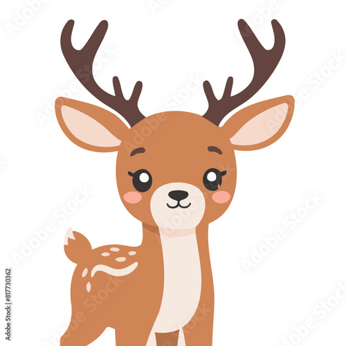 Cute vector illustration of a Deer for youngsters' picture books