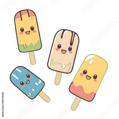 Cute vector illustration of a Popsicle for youngsters' imaginative stories