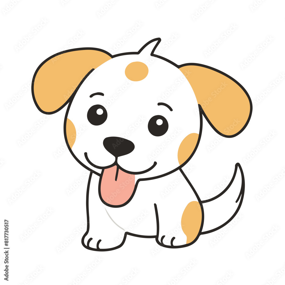 Vector illustration of a cute Dog for children story book Vector illustration of a cute Dog for children story book