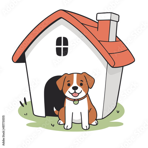 Vector illustration of a sweet Dog for youngsters' imaginative journeys