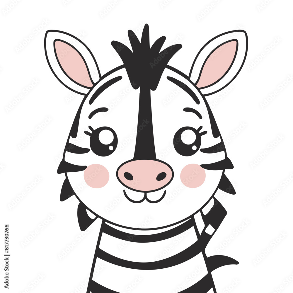 Cute Zebra for kids vector illustration Cute Zebra for kids vector illustration