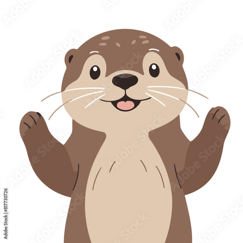 Vector illustration of a playful Otter for preschoolers' storytime