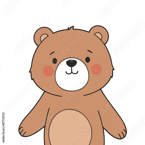 Vector illustration of a lovable Bear for children s picture books