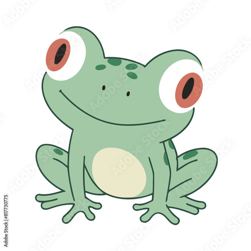 Cute Frog for kids' storytelling vector illustration