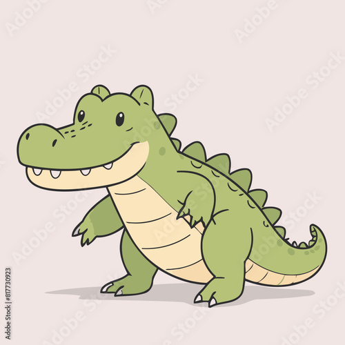 Vector illustration of a cute Crocodile for children