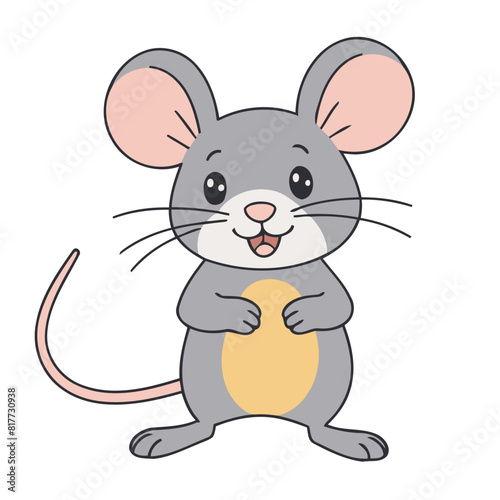 Vector illustration of a playful Mouse for preschoolers' storytime