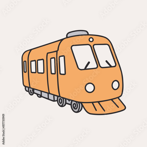 Vector illustration of a sweet Train for youngsters' imaginative journeys