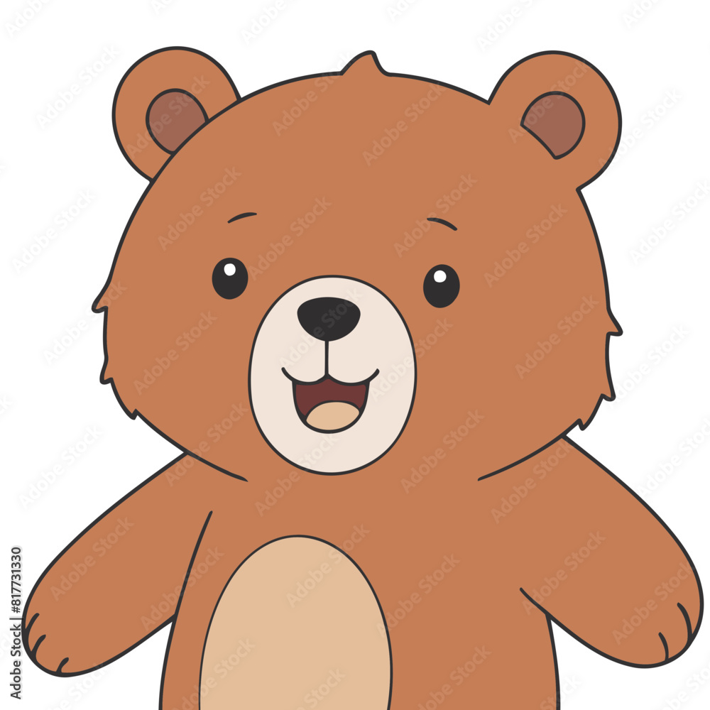 Obraz premium Cute vector illustration of a Bear for children book