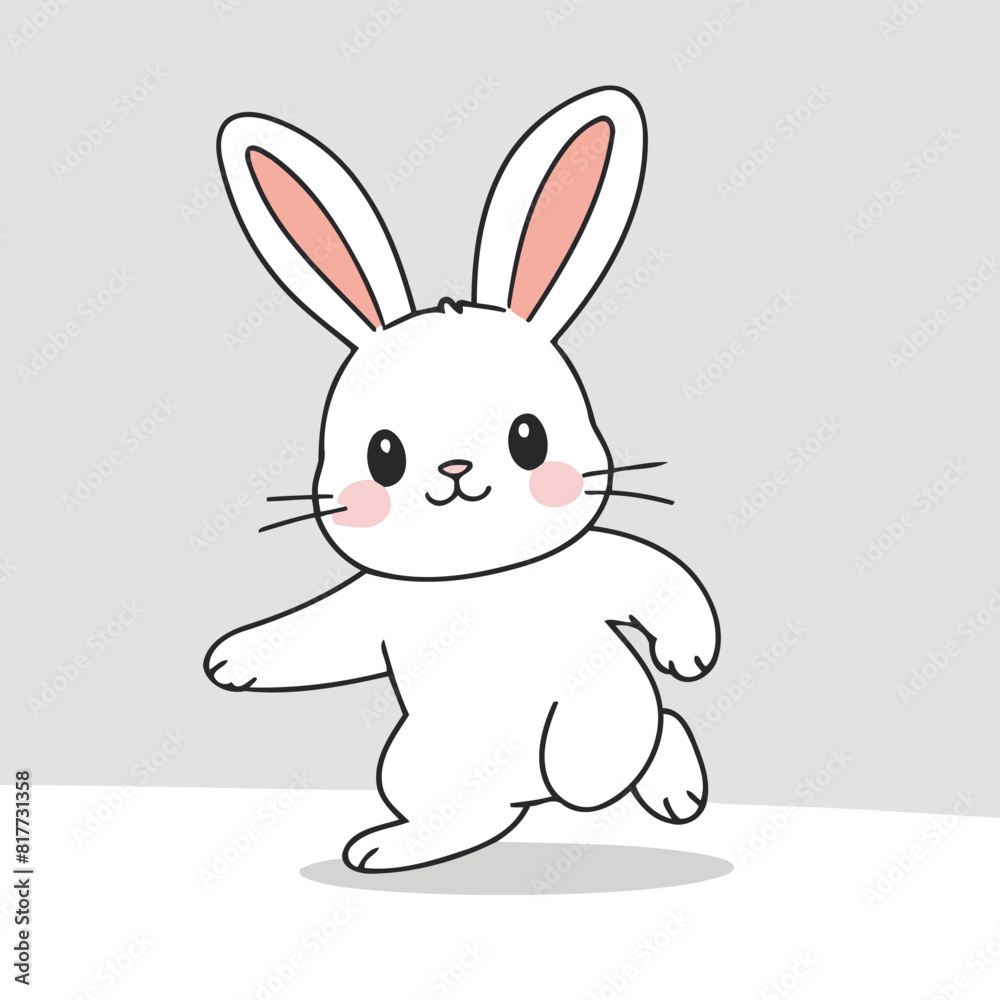 Cute Rabbit vector illustration for children Cute Rabbit vector illustration for children