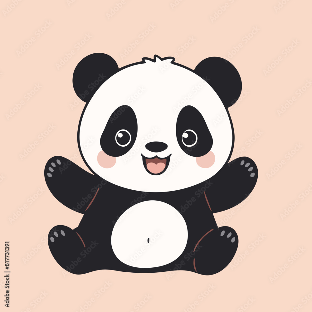 Cute vector illustration of a Panda for kids Cute vector illustration of a Panda for kids