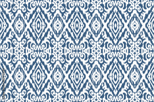 Seamless ethnic design, ikat art. beautiful hand drawn Design for textile and printingEthnic pattern.beautiful pattern. folk embroidery,bohemian style,aztec geometric art	