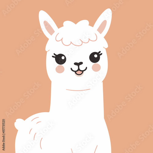 Vector illustration of a playful Alpaca for preschoolers' storytime