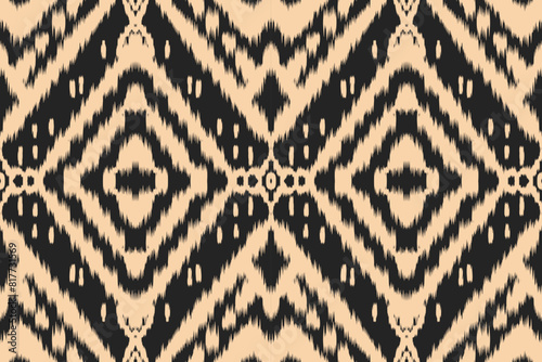 Seamless ethnic design, ikat art. beautiful hand drawn Design for textile and printingEthnic pattern.beautiful pattern. folk embroidery,bohemian style,aztec geometric art	