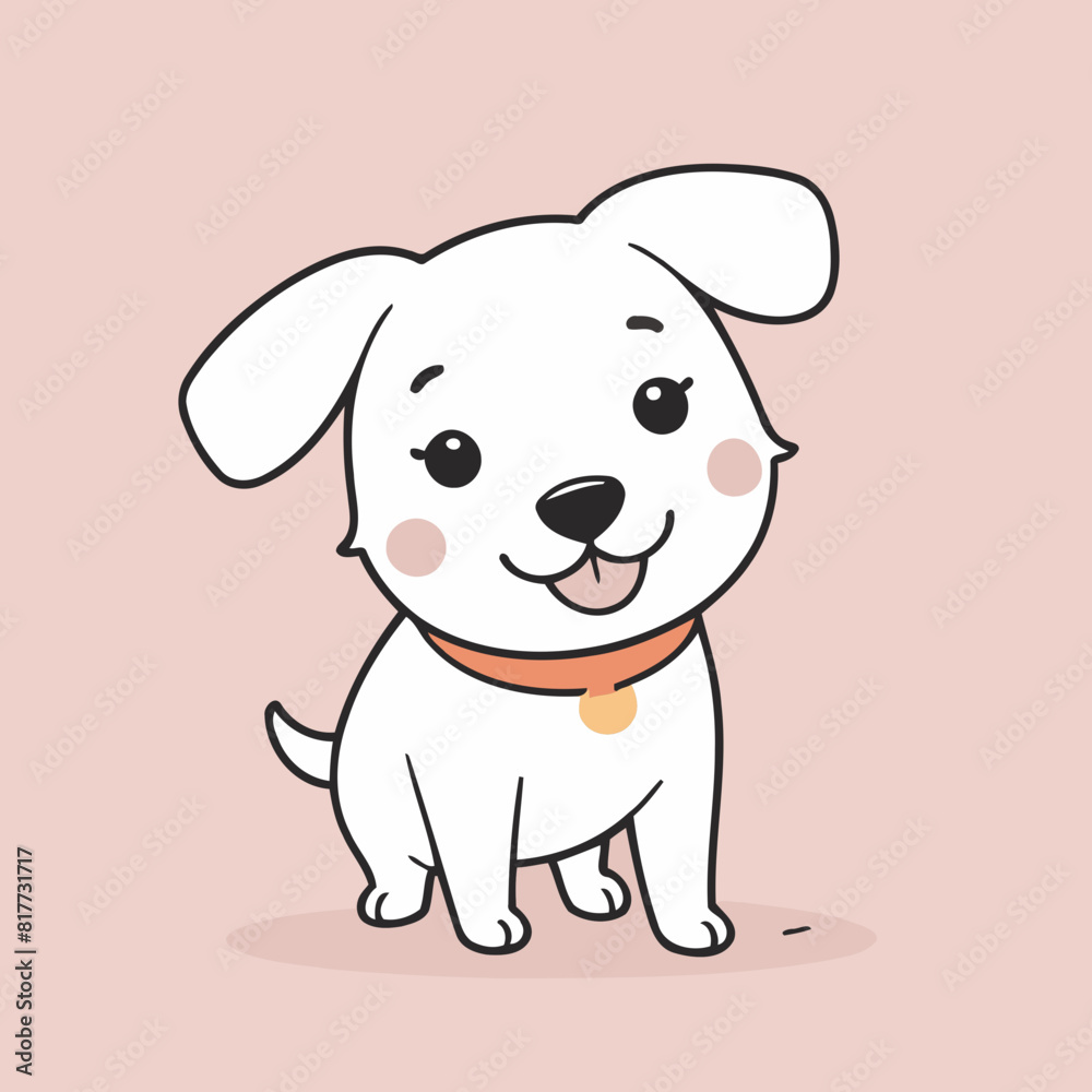 Vector illustration of a cute Dog for toddlers story books Vector illustration of a cute Dog for toddlers story books