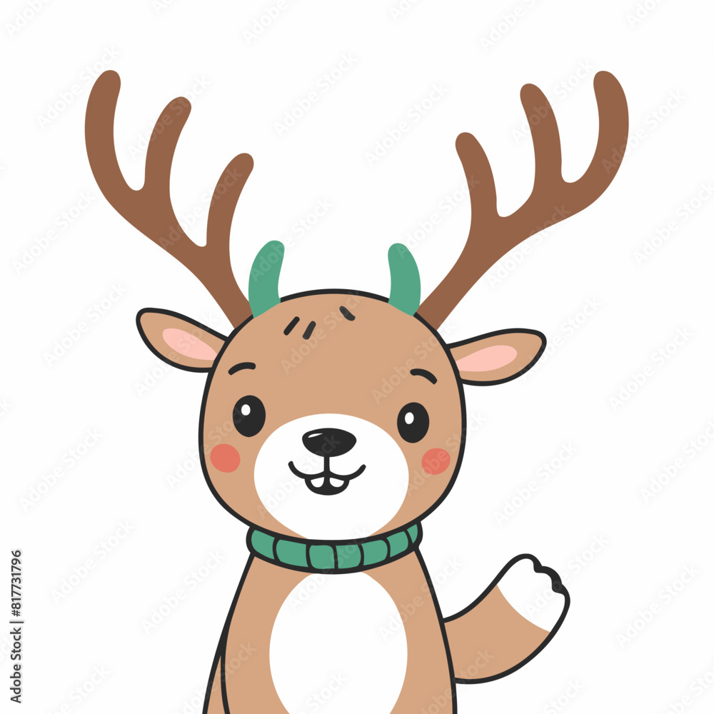Cute Reindeer for toddlers' playful adventures vector illustration Cute Reindeer for toddlers' playful adventures vector illustration