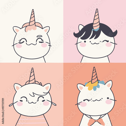 Vector illustration of a playful Unicorn for preschoolers' storytime